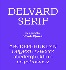 Schriftart Delvard Serif